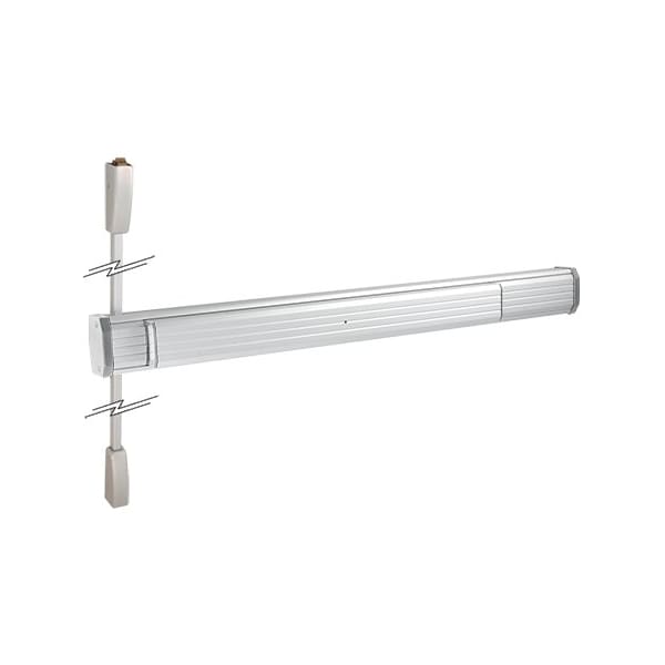 Satin Aluminum 36 in. x 96 in. 1275 Push Pad Surface Vertical Rod Panic Exit Device